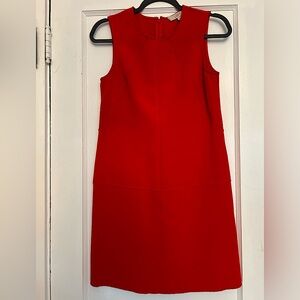 Ann Taylor Loft Red Seamed Shift Dress